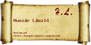 Huszár László névjegykártya