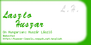 laszlo huszar business card