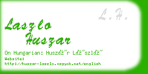 laszlo huszar business card
